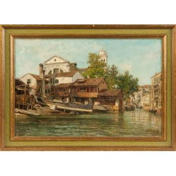 Painting of a Canal Scene
