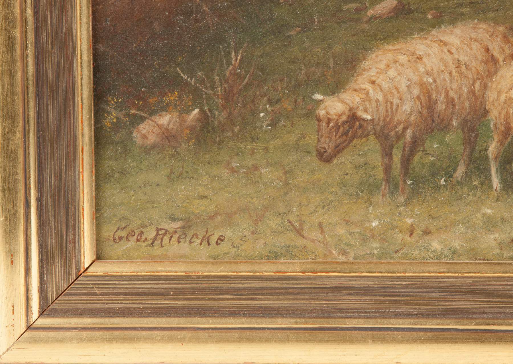 George Rieke George Riecke (American, 1848-1930) Sheep in pasture | Cottone Auctions