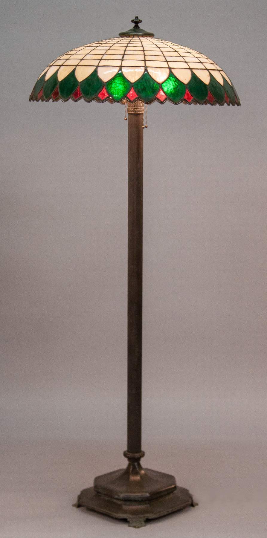 Leaded Glass Floor Lamp Cottone Auctions