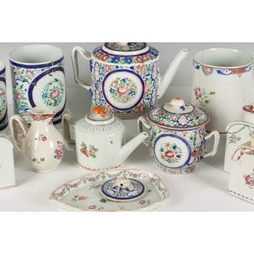 Chinese Export Teapots, Caddies & Mugs