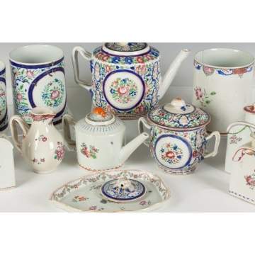Chinese Export Teapots, Caddies & Mugs