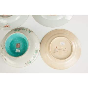 Two Chinese Plates, One Compote and Japanese Plate