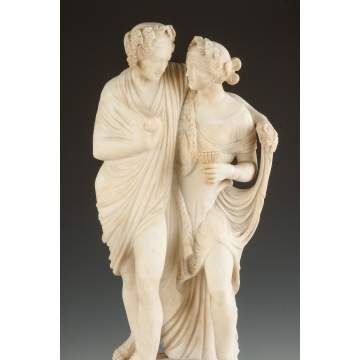 Alabaster Sculpture of Two Women