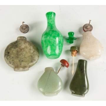 Group of Various Chinese Jade Snuff Bottles