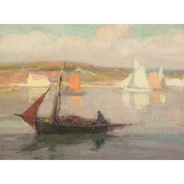 George M. Haushalter (American, 1862-1943) Sailboats