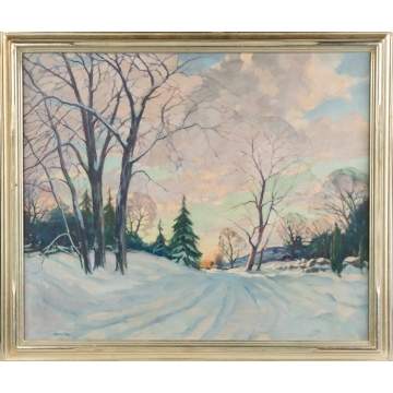 Clifford McCormick Ulp (American, 1885-1957)  "Winter Sunrise"