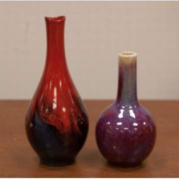 Two Flambe Vases