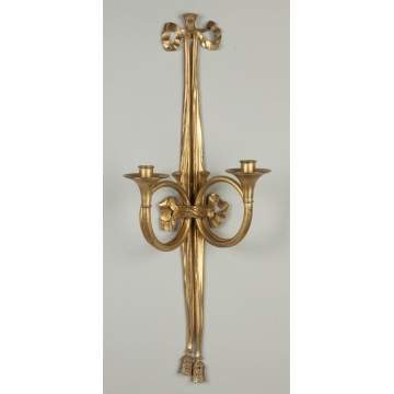 Pair of French Bronze Wall Sconces