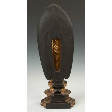 Japanese Carved and Gilt Wood Amida Butsu