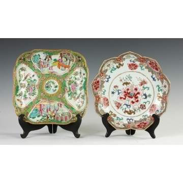 Chinese Export Dish and Rose Medallion Dish
