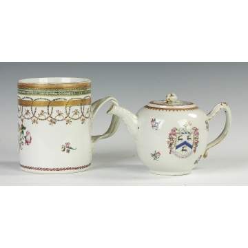Chinese Export Mug and Teapot