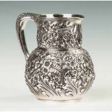 Fine Tiffany and Co. Sterling Silver Repousse Pitcher
