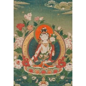 Early Tibetan Hand Painted Thangka