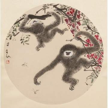 Chen Wen Hsi (Chinese, 1906-1991) "Gibbons"
