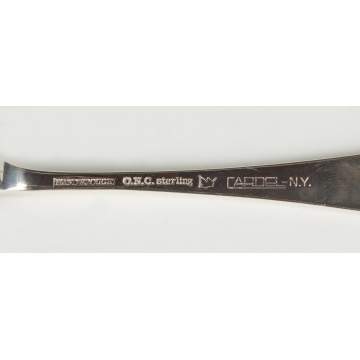 Set of Twelve Old Newbury Crafters Sterling Silver Vermeil Ice Cream Spoons