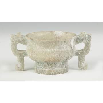 Chinese Archaic Form Jade Libation Cup