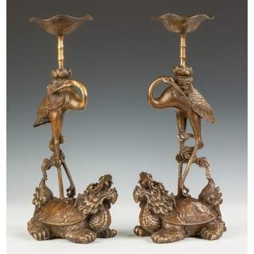 Chinese Bronze Prickets