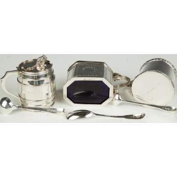 Three English Sterling Silver Mustard Pots