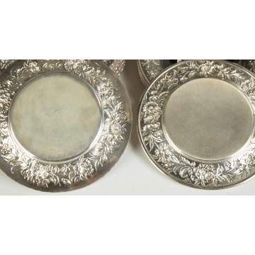 A Set of 12 and A Set of 6 S. Kirk & Sons Sterling Silver Plates
