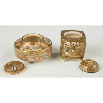 Two Japanese Satsuma Censors