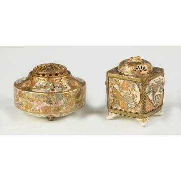 Two Japanese Satsuma Censors