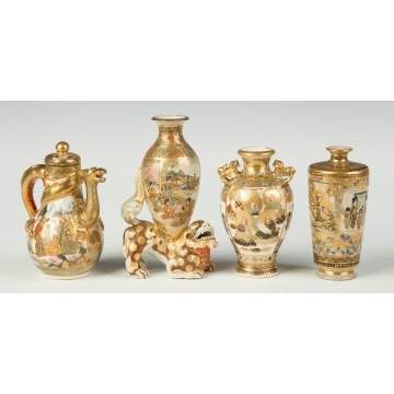 Four Miniature Japanese Satsuma Vases