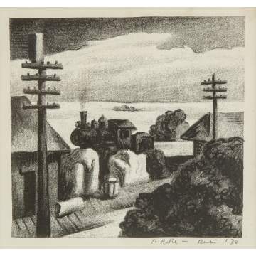 Thomas Hart Benton (American, 1889-1975) Locomotive