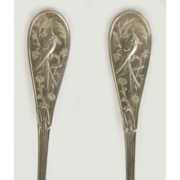 Tiffany & Co. Sterling Silver Serving Spoon and Fork - Audubon Pattern