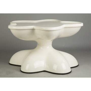 Wendell Castle (American, B. 1932) "Molar Group" White Swivel Coffee Table