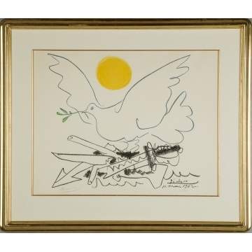Pablo Picasso (Spanish,1881-1973) Dove with Yellow Sun
