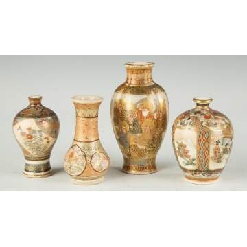 Group of Miniature Japanese Satsuma Vases