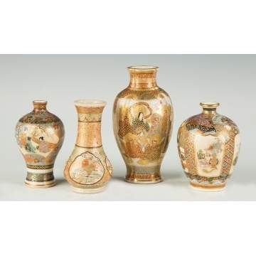 Group of Miniature Japanese Satsuma Vases