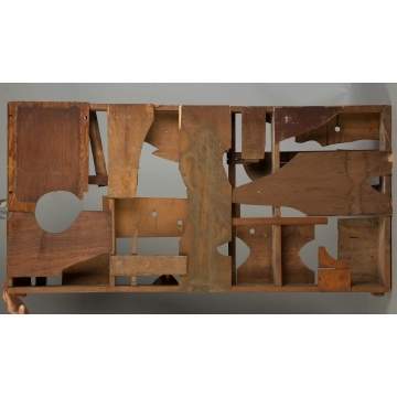 Hannelore Baron (German/American, 1926-1987) Assemblage of Geometric Wooden Shapes