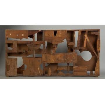 Hannelore Baron (German/American, 1926-1987) Assemblage of Geometric Wooden Shapes