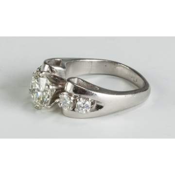 Ladies Platinum and Diamond Custom Made Ring 