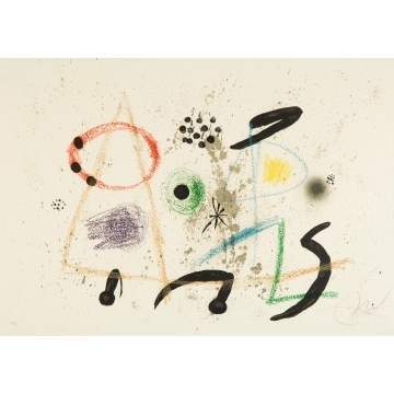 Joan Miro (Spanish, 1893-1983) Maravillas con Variaciones Acrósticas en El Jardín de Miró (Wonders with Aristocratic Variations in Miró’s Garden), 1975