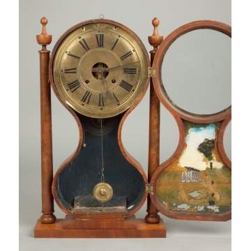 Joseph Ives Hourglass Shelf Clock, Plainville, CT