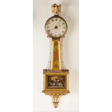 Rare New England Banjo Clock