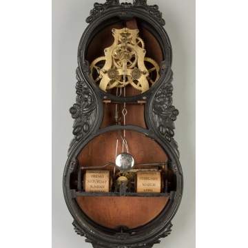 Ithaca Iron Front Calendar Wall Clock