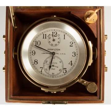 Hamilton Watch Co. Ship's Chronometer, Model 21, Lancaster, PA