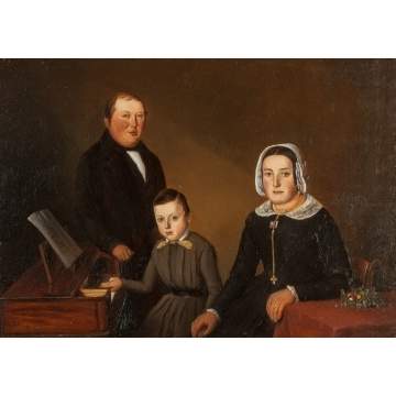William Vester (Dutch, 1824-1871) Portrait of a Family seated at Piano Forte
