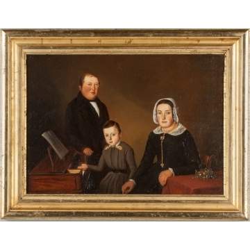 William Vester (Dutch, 1824-1871) Portrait of a Family seated at Piano Forte