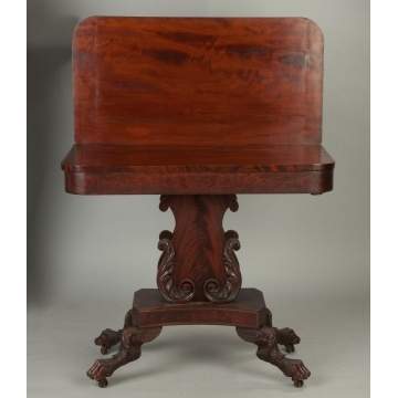 American Figured Mahogany Card Table