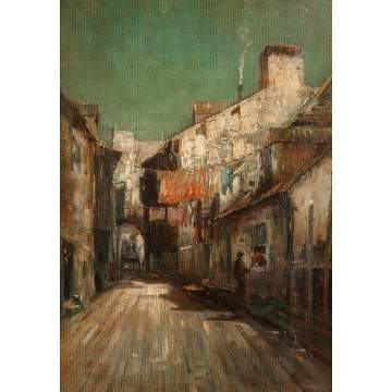 Edwin Landseer Harris (British, 1855–1906) Street scene with figures