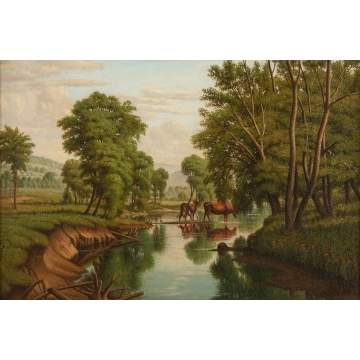 Levi Wells Prentice (American, 1851-1935) "Onondaga Creek above Syracuse, NY"