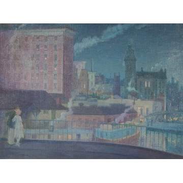 Clifford McCormick Ulp (American, 1885-1957) Downtown Rochester, NY