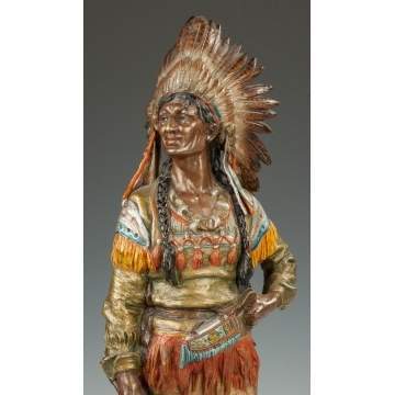 Attr. to Carl Kauba (Austrian/American, 1865-1922) Indian Chief