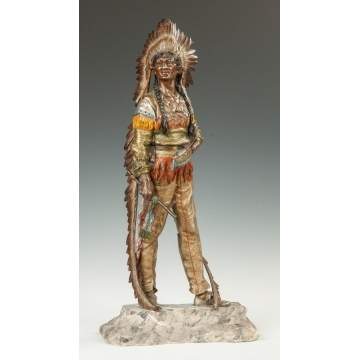 Attr. to Carl Kauba (Austrian/American, 1865-1922) Indian Chief