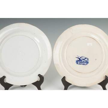 Two Historical Blue Staffordshire Plates