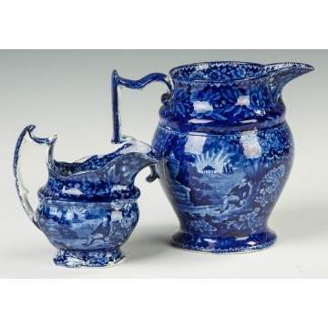 Lafayette at Franklin's Tomb Creamer and Pitcher